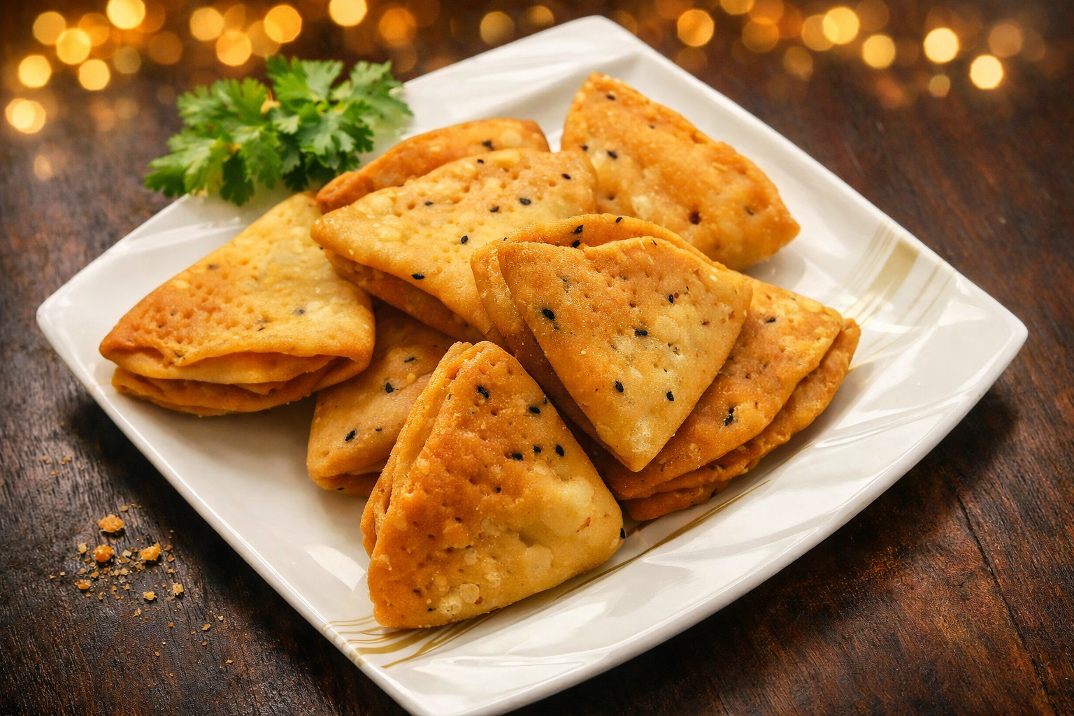 Tikona Namkeen — homemade Bihari tikona namkeen by Premse